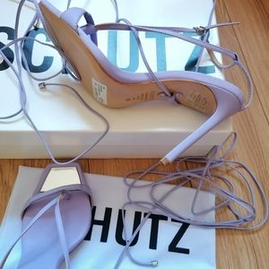 SOLD New Shutz Lavender Leather Strappy Sandals